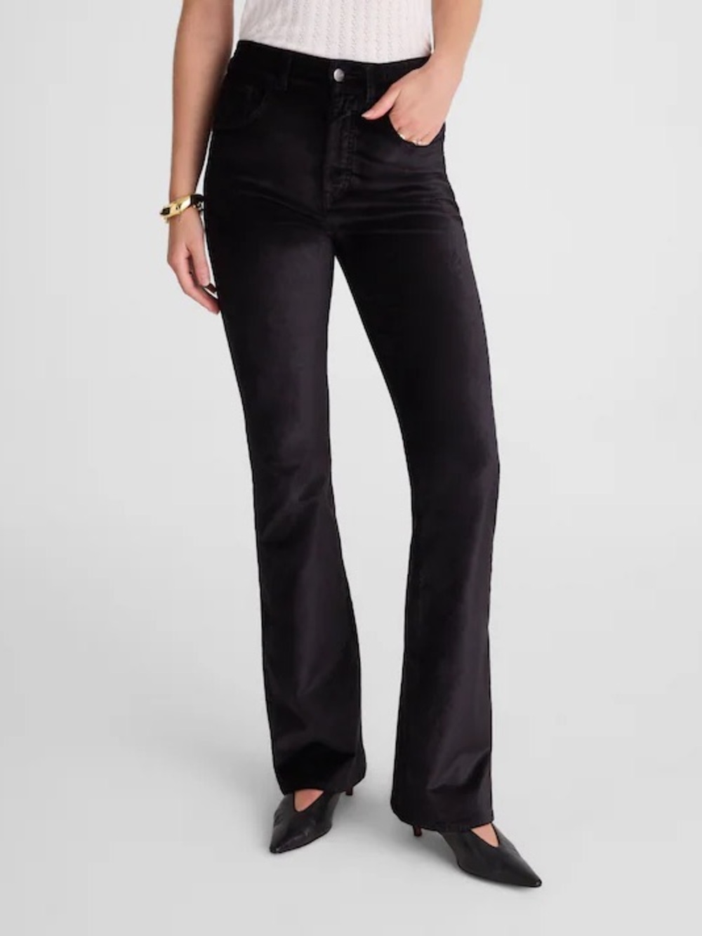 Madewell The Stretch Flare Pant in Velvet - Picture 8 of 8